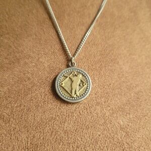 Vintage Christian Baseball Coin Necklace "With God All Things Are‎ Possible"